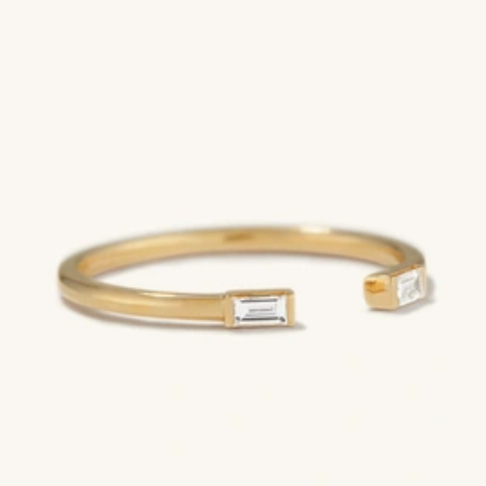Mejuri Yellow Gold Baguette Diamond Ring